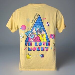Cool Shirtz “We Love Money” Yellow Chad & MaxMoeFoe Money Men’s T-Shirt Size XS
